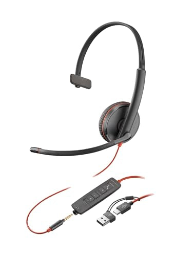 POLY Blackwire C3215 casque USB-C/A+Jack -1 écouteur