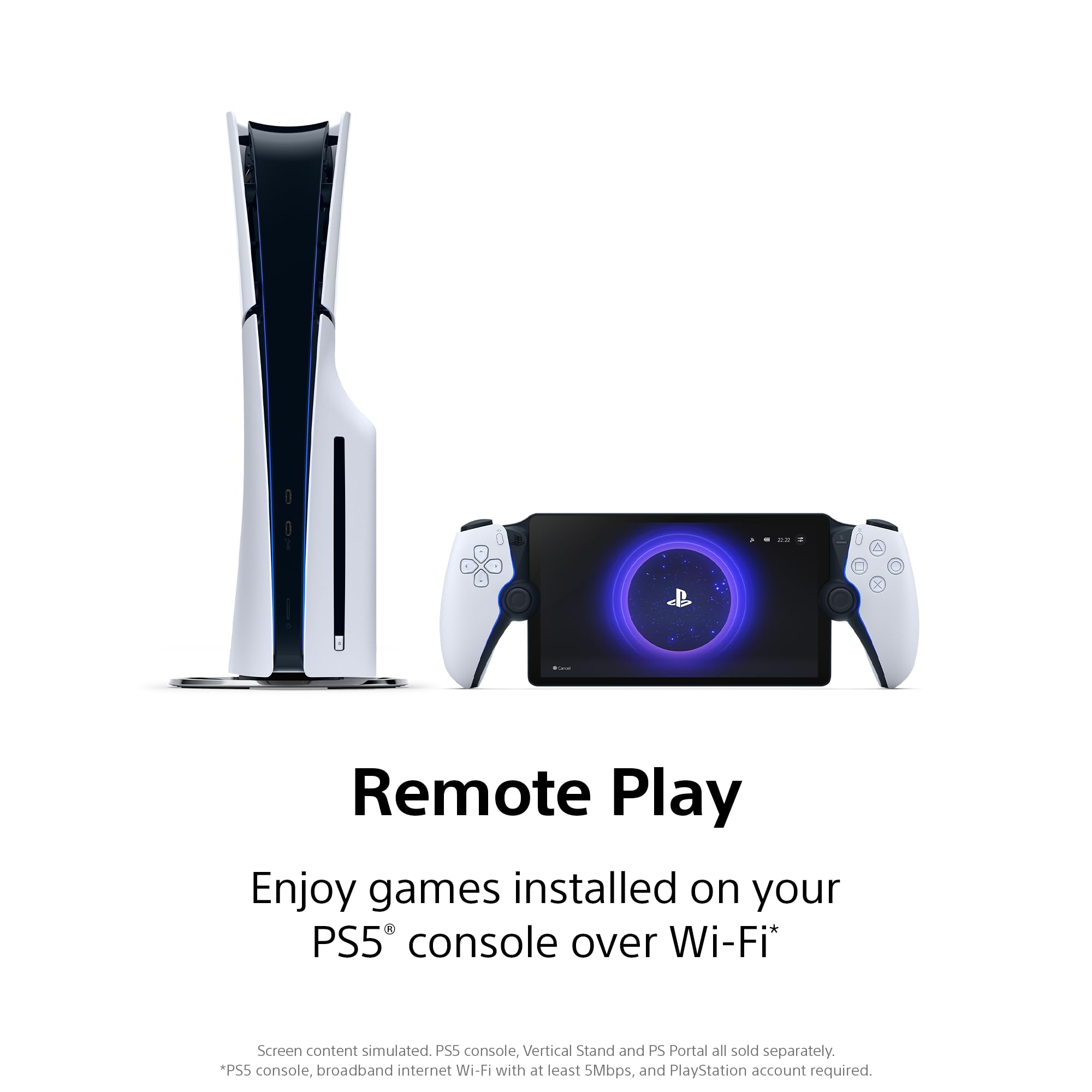 Playstation Portal - Lecteur à distance pour Playstation 5 (Écran 8'', Pas besoin de TV) Blanc