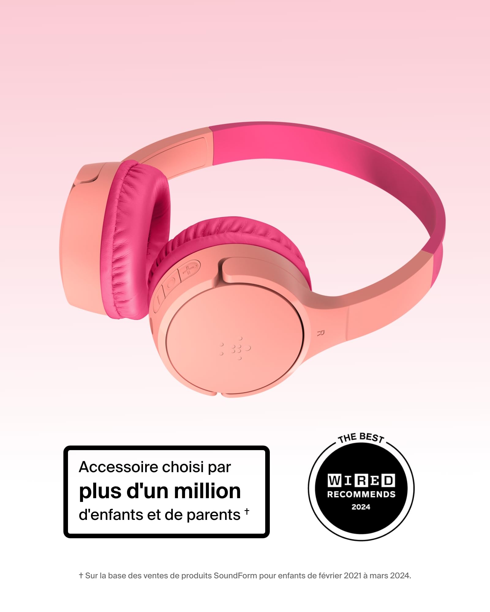 BELKIN Soundform Mini Kids Headphones Pink
