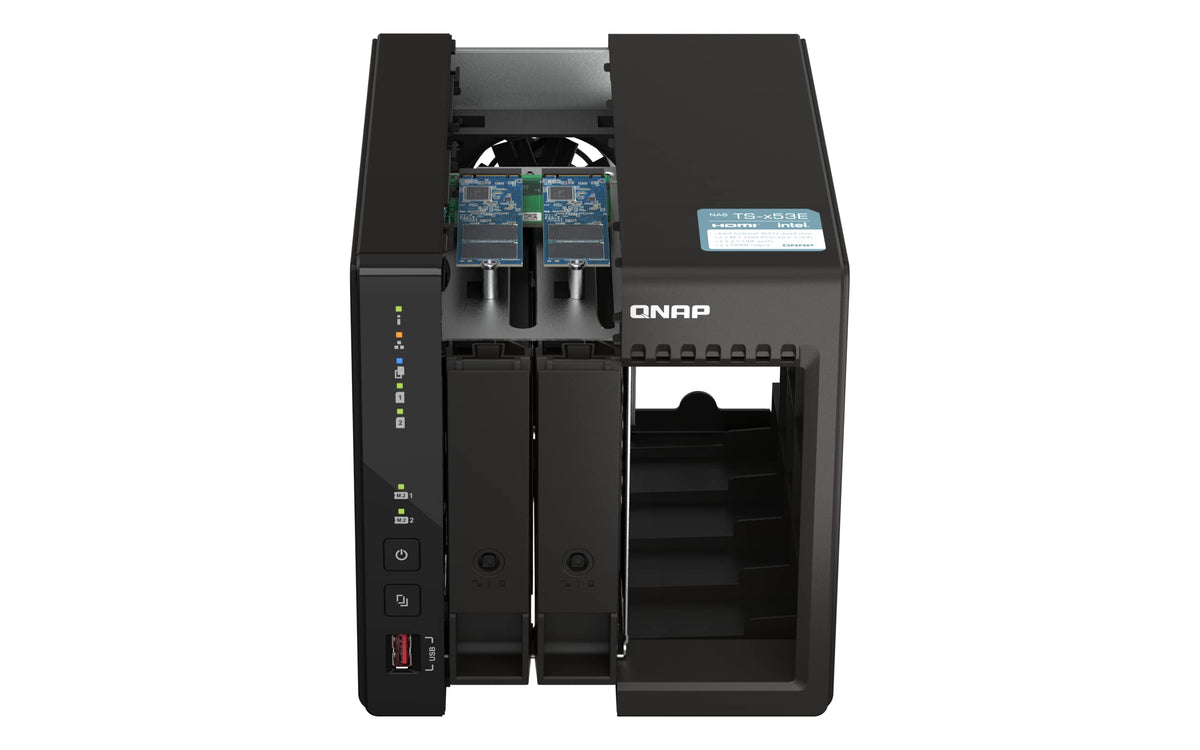 QNAP TS-253E-8G 2-bay desktop NAS Intel Celeron J6412 4C 2.0GHz burst 2.6GHz onboard 8Go RAM 2xHDMI 1.4b 2xM.2 2280 PCIe slots