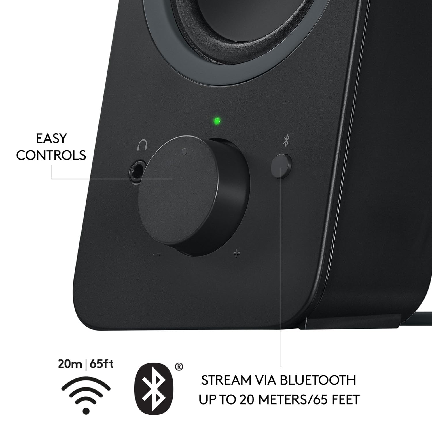 LOGITECH Z207 Speakers for PC 2.0-channel wireless Bluetooth 5 Watt Total black