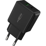 CHARGEUR SECTEUR 1 PORT USB Type-A QC + 1 PORT USB Type-C PD NOIR