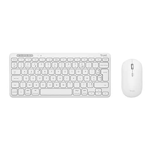 TRUST Pack clavier & souris sans fil LYRA Bluetooth - blanc (FR)