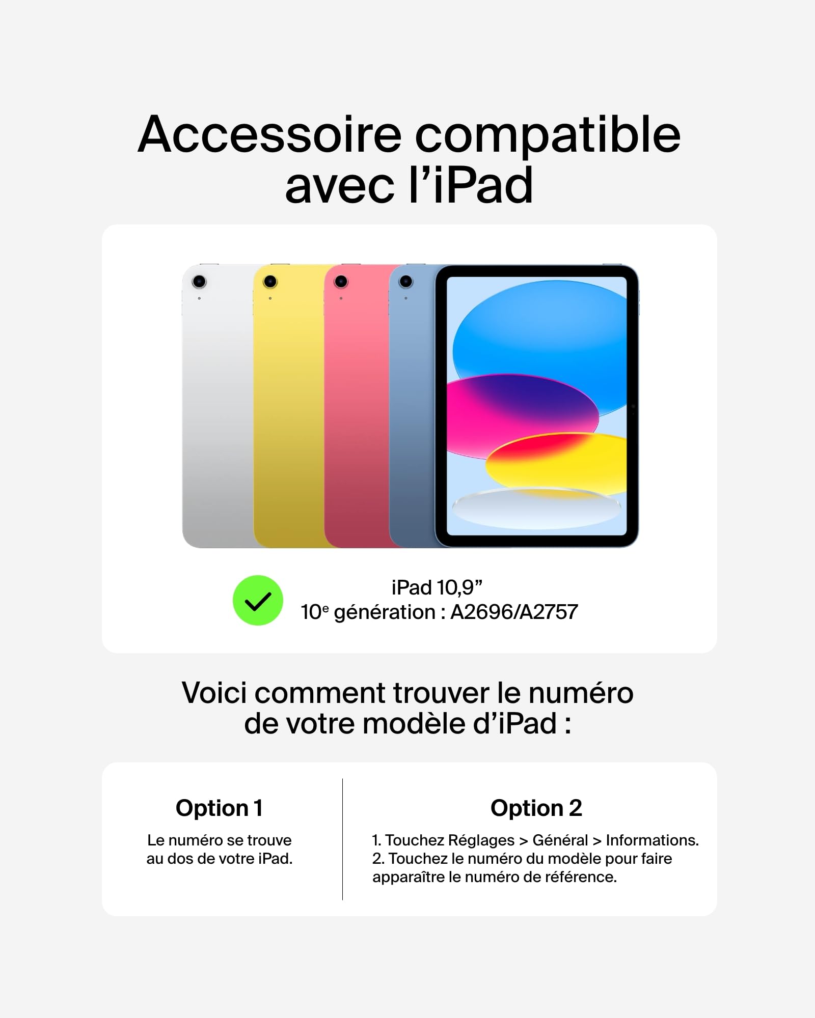 BELKIN Everyday Cradle Keyboard Folio for iPad 10th Gen (FR)