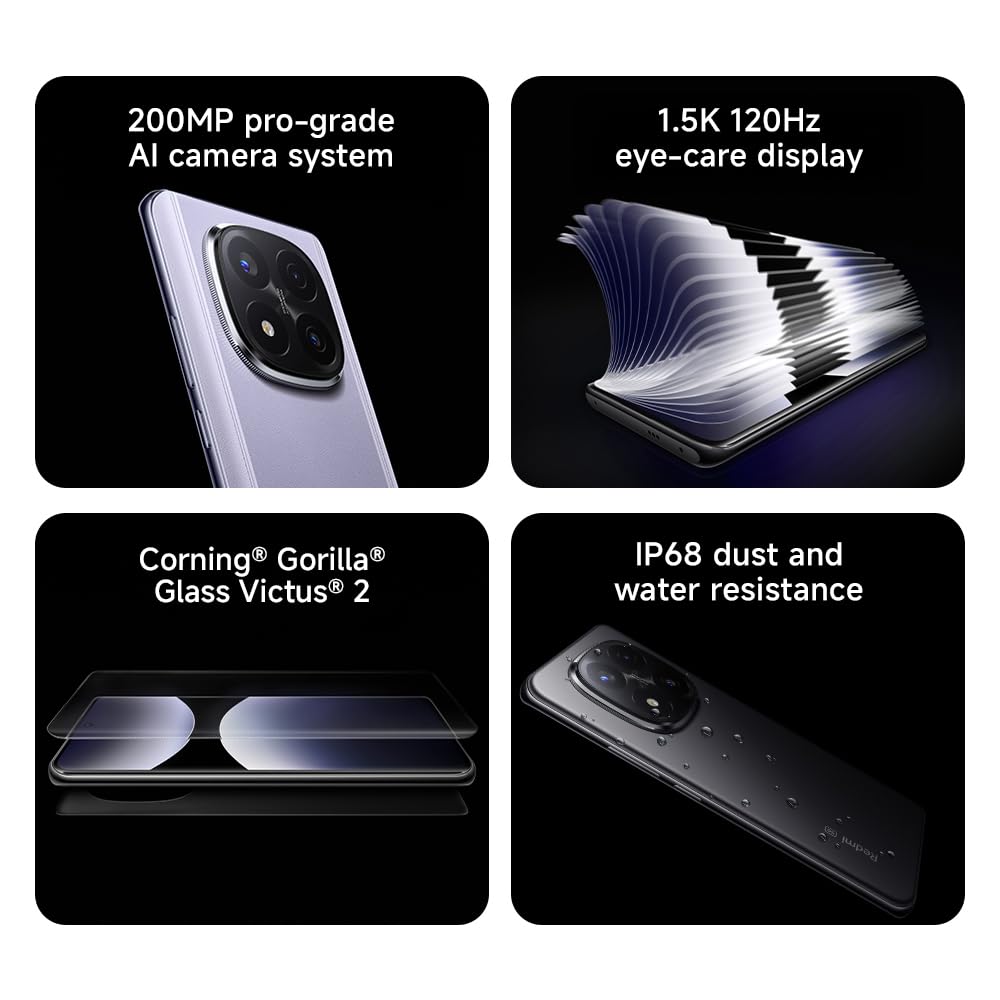 Xiaomi Redmi Note 14 Pro+ 5G (Double Sim - 6.67", 256 Go, 8 Go RAM) Noir