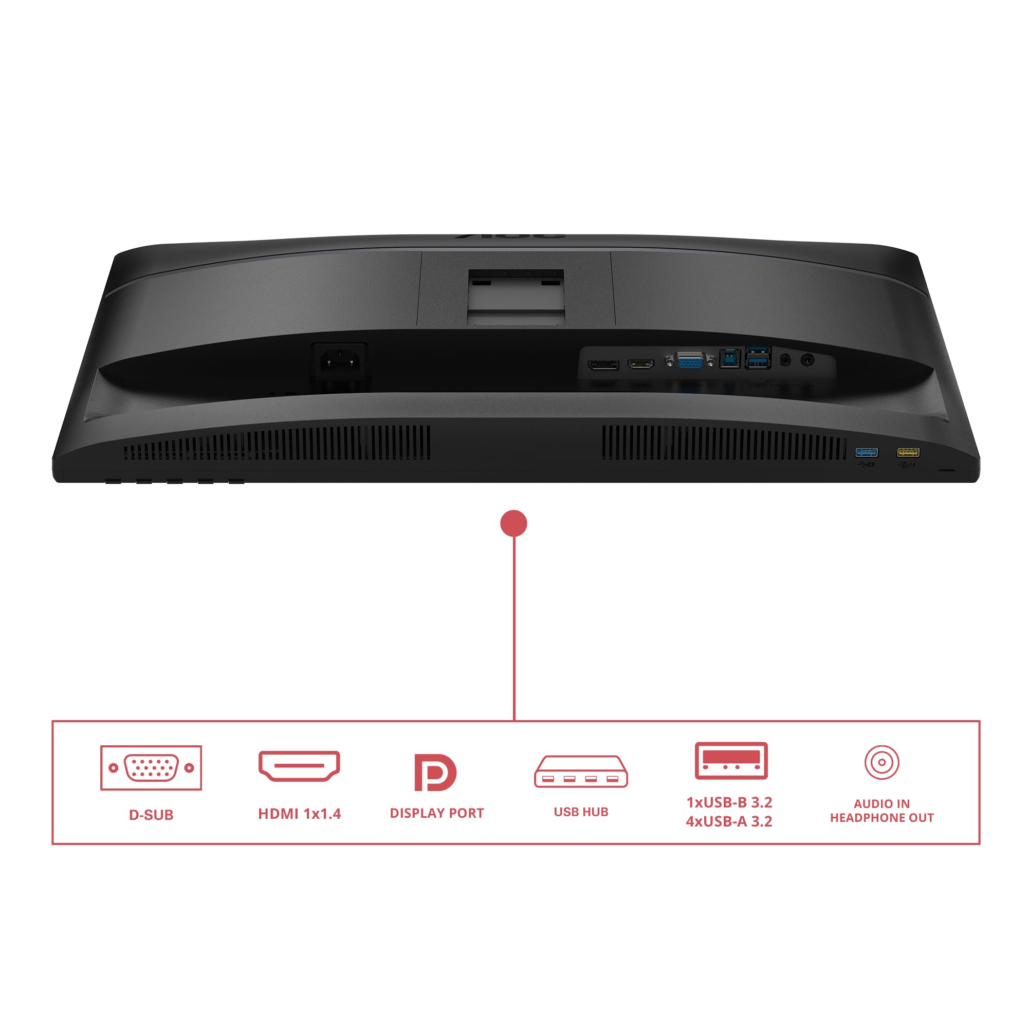 AOC 24E4CV - Écran LED - 24"-1920 x 1080 Full HD @ 120 Hz - IPS - 300 cd/m² - 1500:1 - 4 ms - HDMI, DP, USB-C - HP - GAR 5 ans