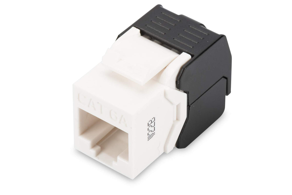 Module Keystone CAT 6A - non blindé - Noir - Blanc - Nickel/Or - Acrylonitrile-Butadiene-Styrene (ABS) - -10 - 50 °C - 35 mm - 25 mm