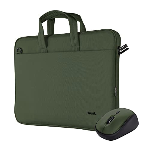 TRUST Bundle sacoche BOLOGNA 16p + souris sans fil YVI+ - Green