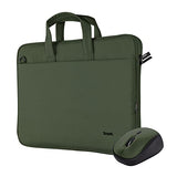 TRUST Bundle sacoche BOLOGNA 16p + souris sans fil YVI+ - Green