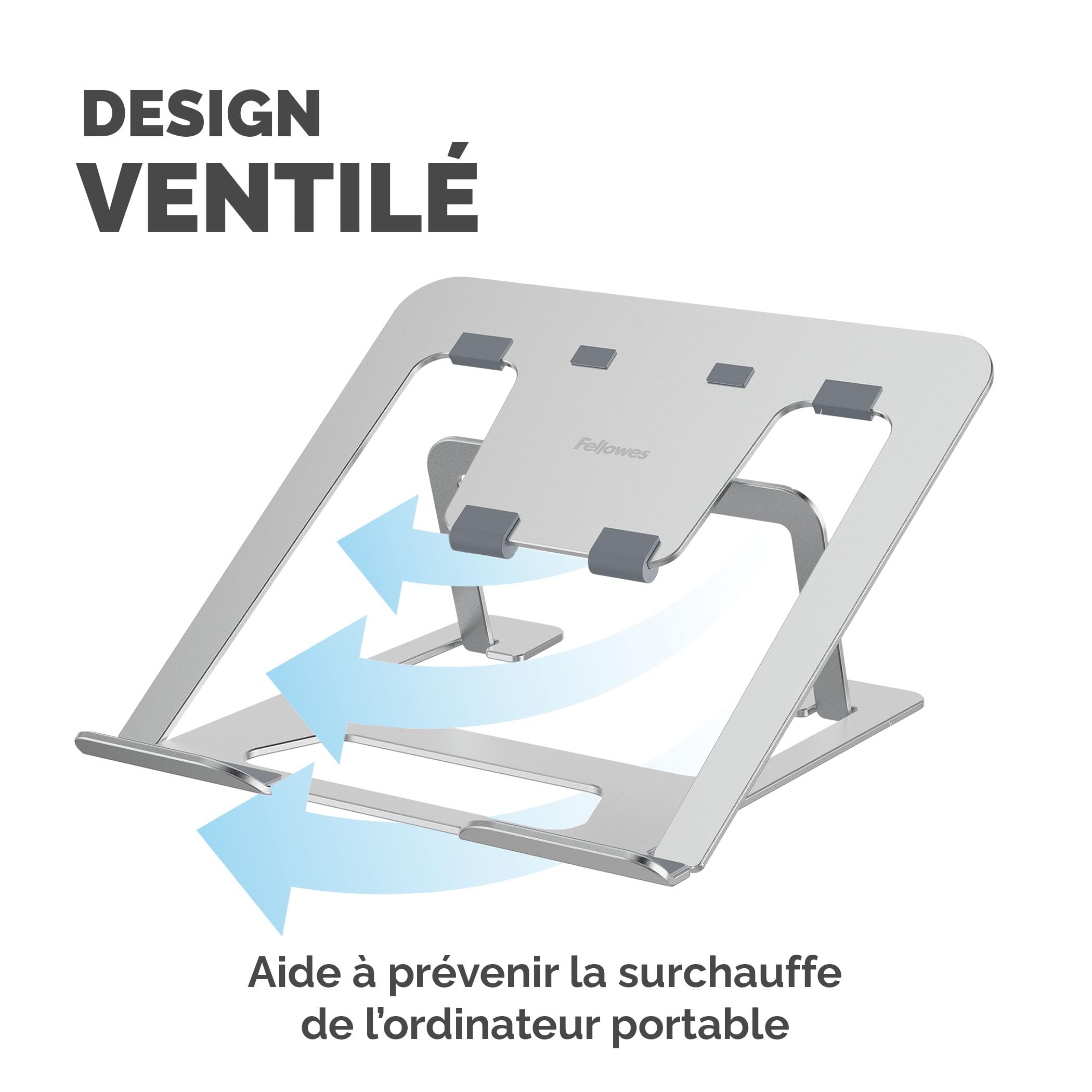 FELLOWES SUPPORT ORDINATEUR PORTABLE LAPTOP ARGENT ALUMNIA