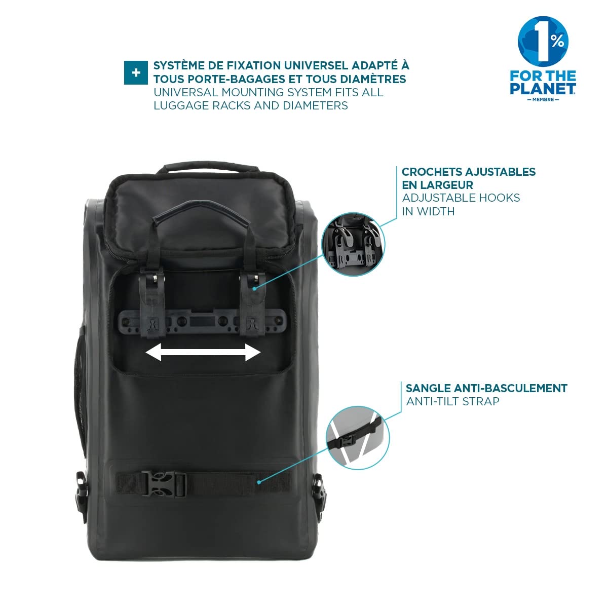 Bike Backpack/Panier 25L 14-15.6 Black