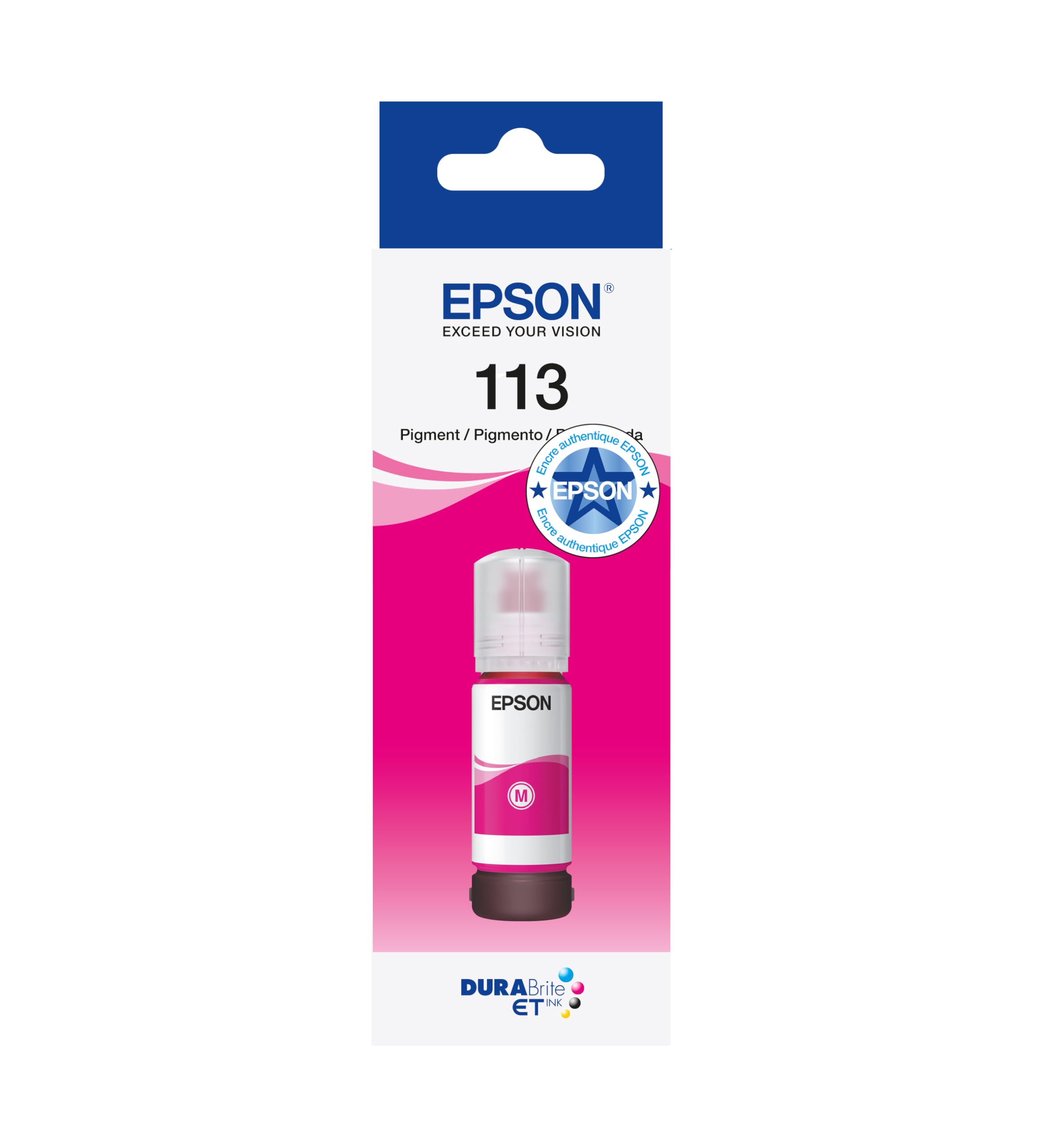 EPSON 2LB 113 EcoTank Pigment Magenta ink bottle