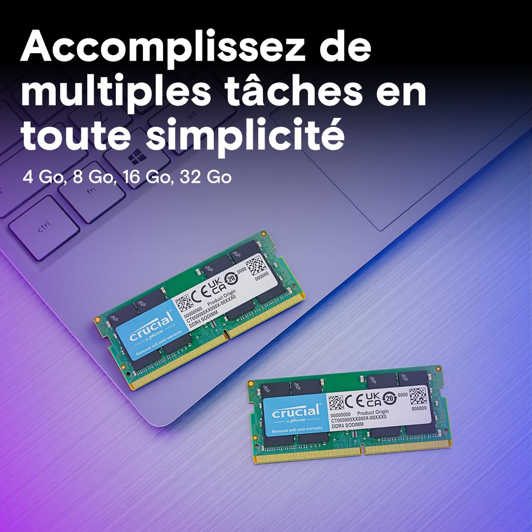 Crucial CT8G4SFRA32A - 8 Go - 1 x 8 Go - DDR4 - 3200 MHz