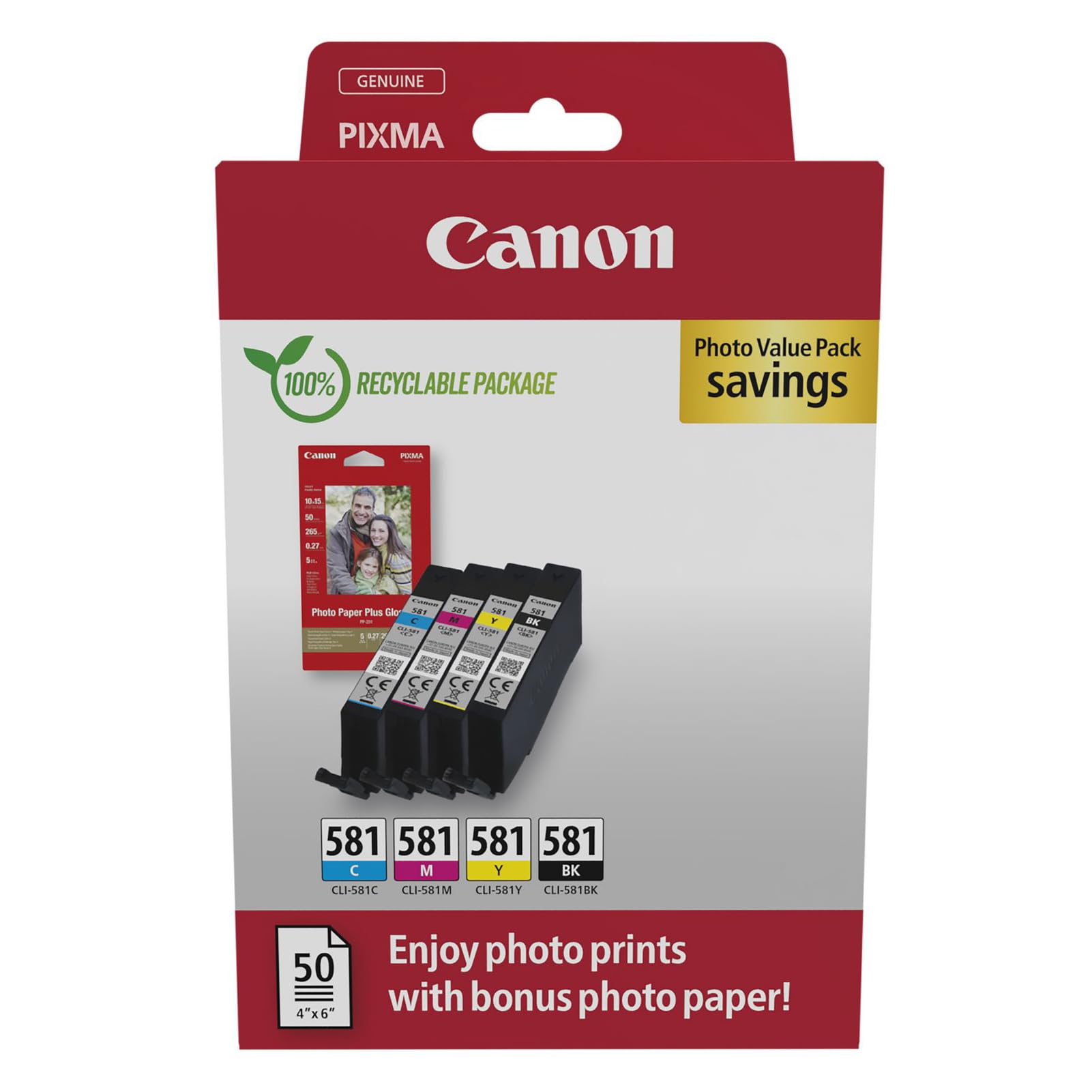 CANON CLI-581 Ink Cartridge BK/C/M/Y PHOTO