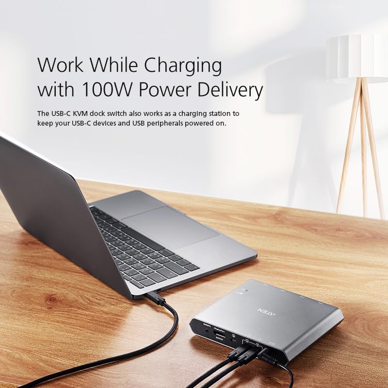 ATEN US3311 commutateur écran, clavier et souris Argent