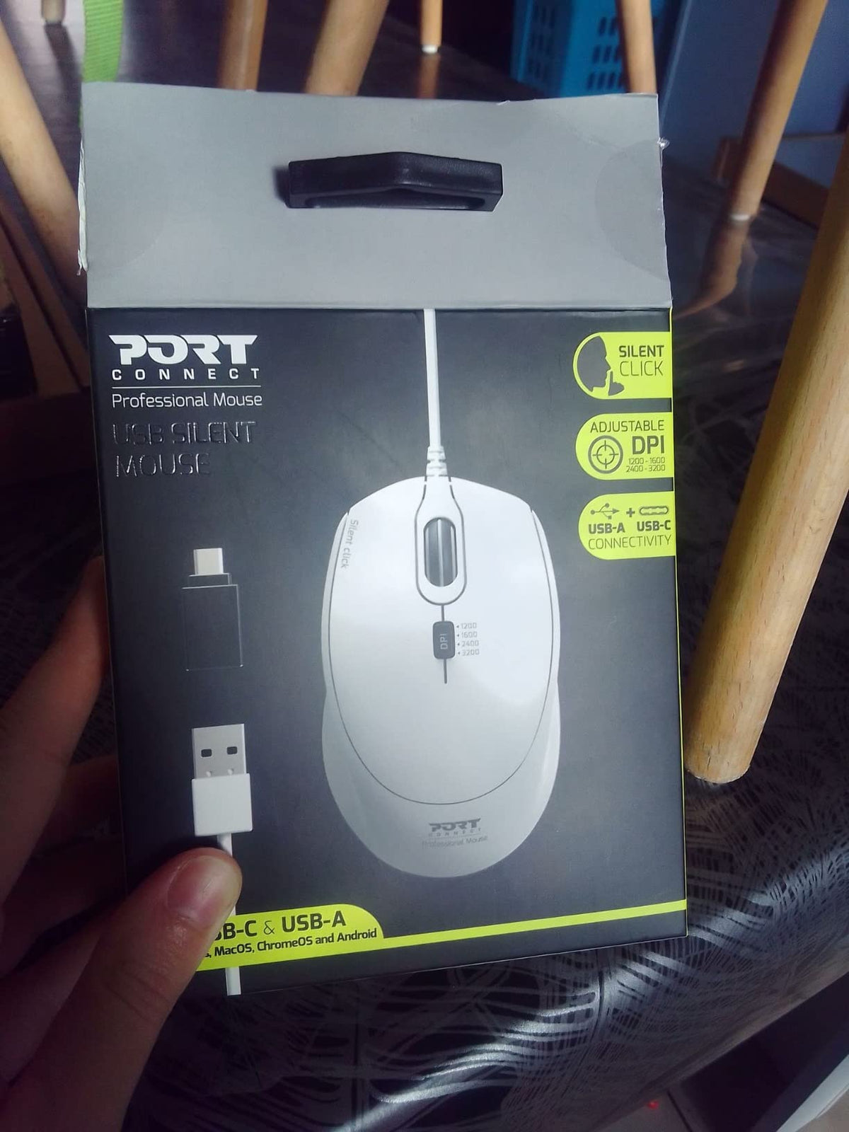 PORT DESIGNS Mouse Office Pro Silent Wired - White