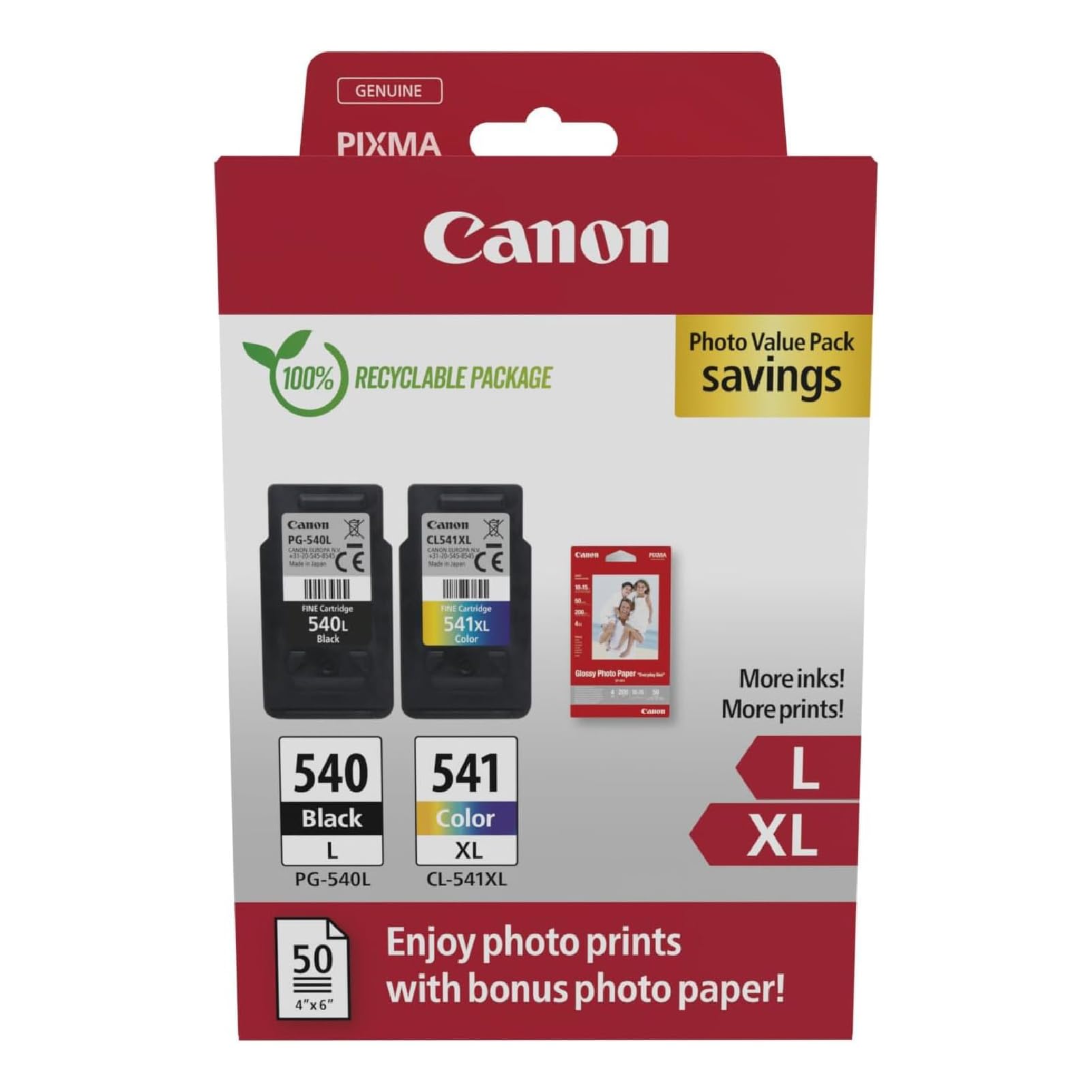 CANON PHOTO PACK PG-540L/CL-541XL Ink Cartridge