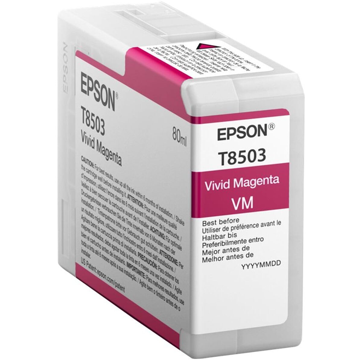 EPSON 5LB Singlepack Vivid Magenta T85030N UltraChrome HD ink 80ml