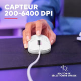 TRUST Souris gaming filaire HELOX ultra légére - Blanche
