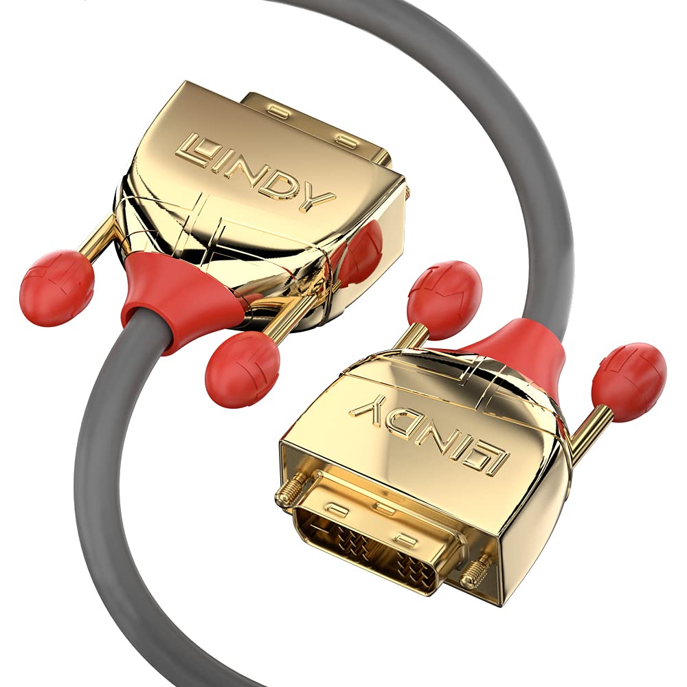 LINDY 20m DVI-D Dual Link Cable Gold Line Digital Dual Link Connector 24+1