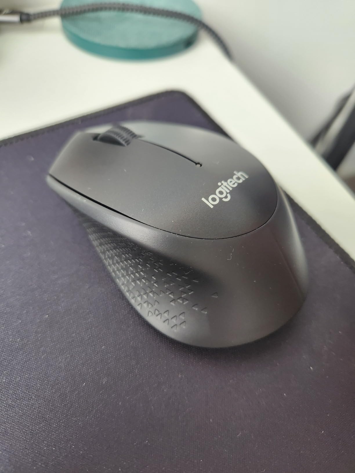 LOGITECH M330 SILENT PLUS Mouse 3 buttons wireless 2.4 GHz USB wireless receiver blue