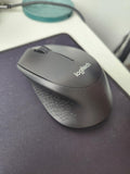 LOGITECH M330 SILENT PLUS Mouse 3 buttons wireless 2.4 GHz USB wireless receiver blue