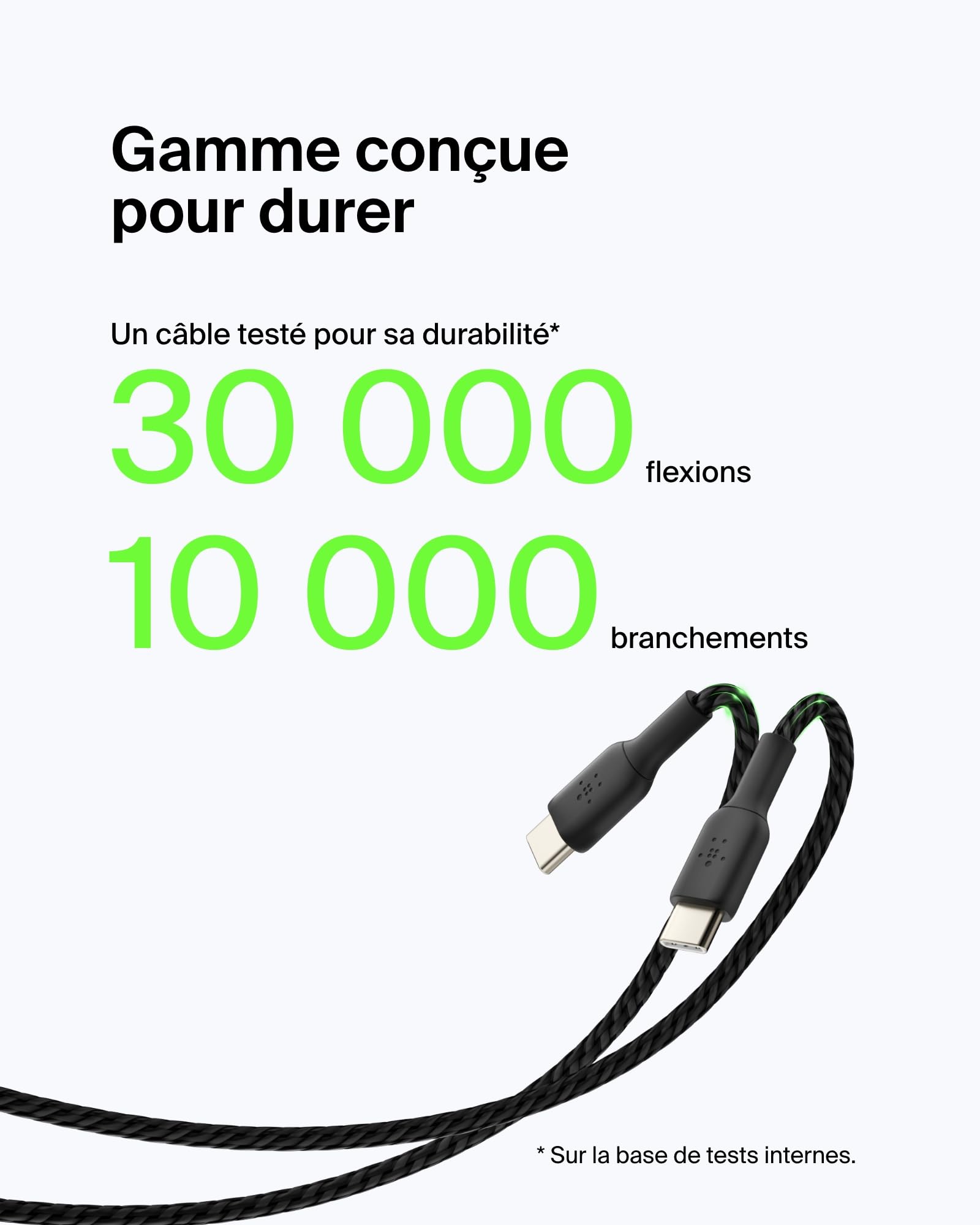 BELKIN BOOST CHARGE USB-A to USB-C Cable Braided 0.15M Black