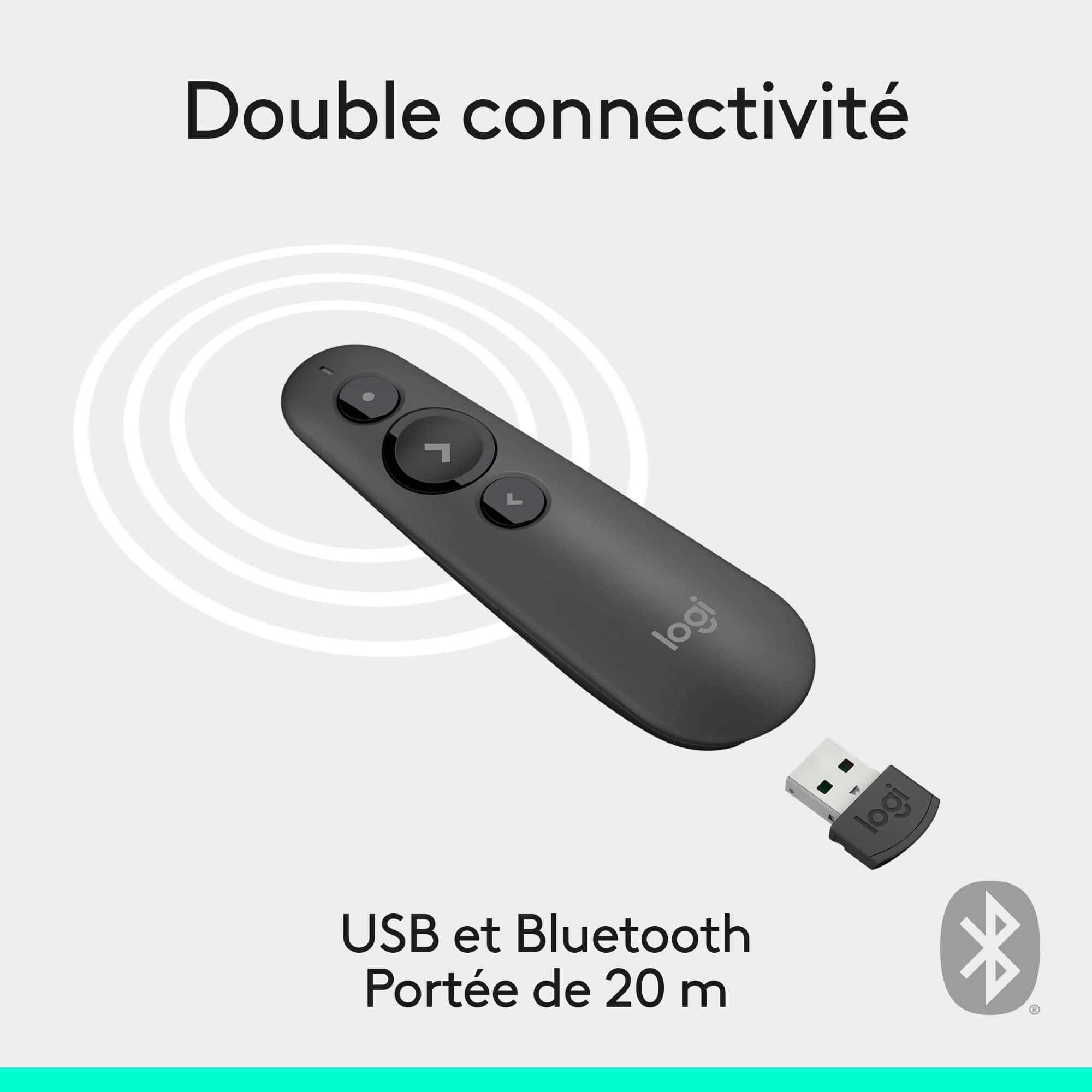 LOGITECH R500s Laser Presentation Remote GRAPHITE