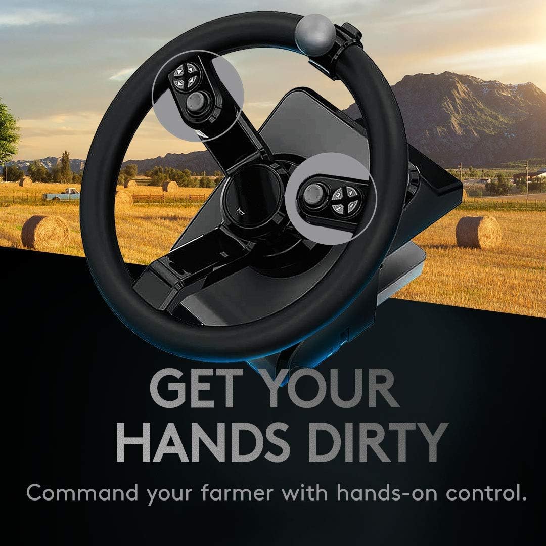 LOGITECH Heavy Equipment G-Series wheel and pedals set wired for PC