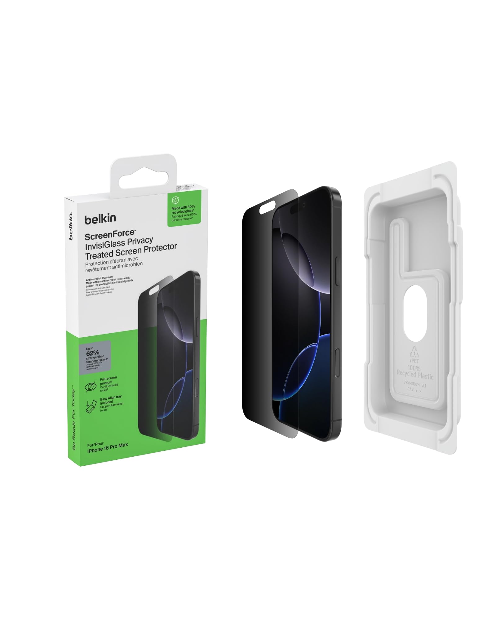 BELKIN ScreenForce Pro Invisiglass Privacy AM Screen Protector - iPhone 16 Pro Max