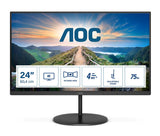 AOC V4 Q24V4EA LED display 60,5 cm (23.8") 2560 x 1440 pixels 2K Ultra HD Noir