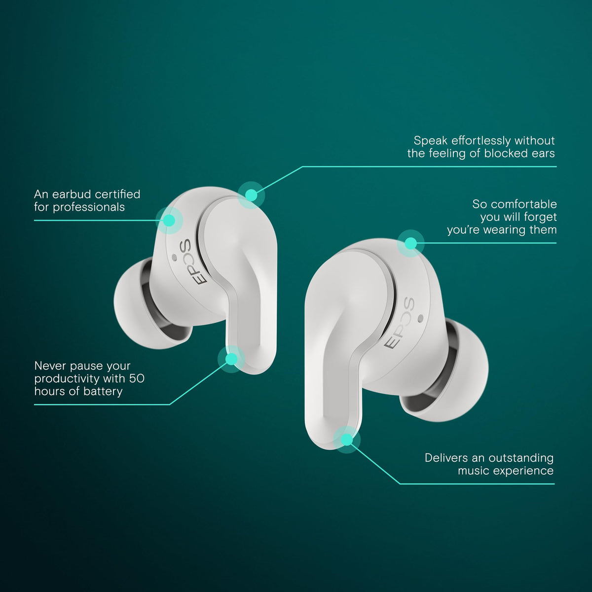 EPOS ADAPT E1 Headset Nordic White