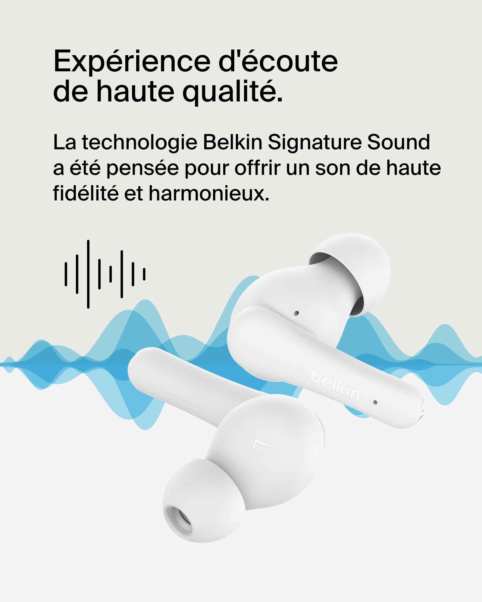 BELKIN SOUNDFORM RHYTHM True Wireless Earbuds White