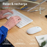 TRUST Pack clavier & souris sans fil LYRA Bluetooth - blanc (FR)