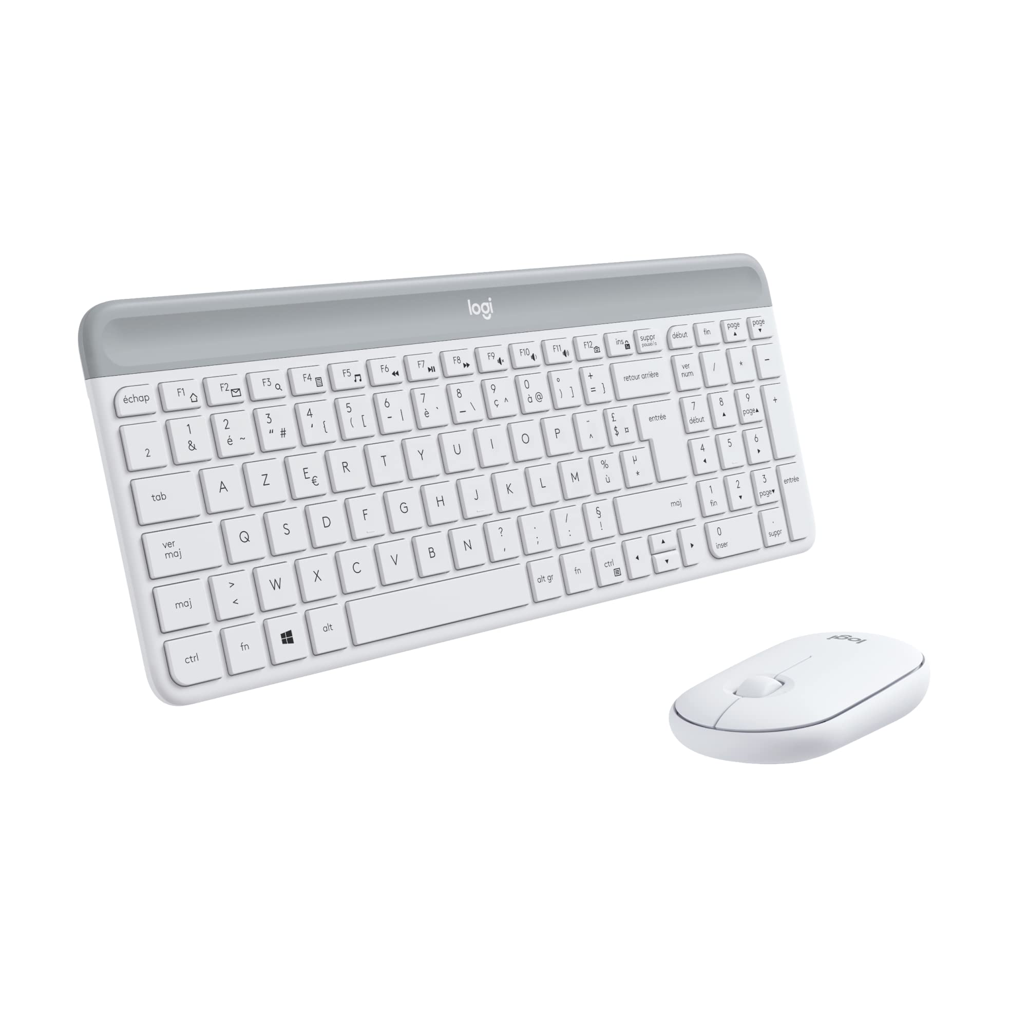 LOGITECH Slim Wireless Keyboard and Mouse Combo MK470 OFFWHITE (FR)