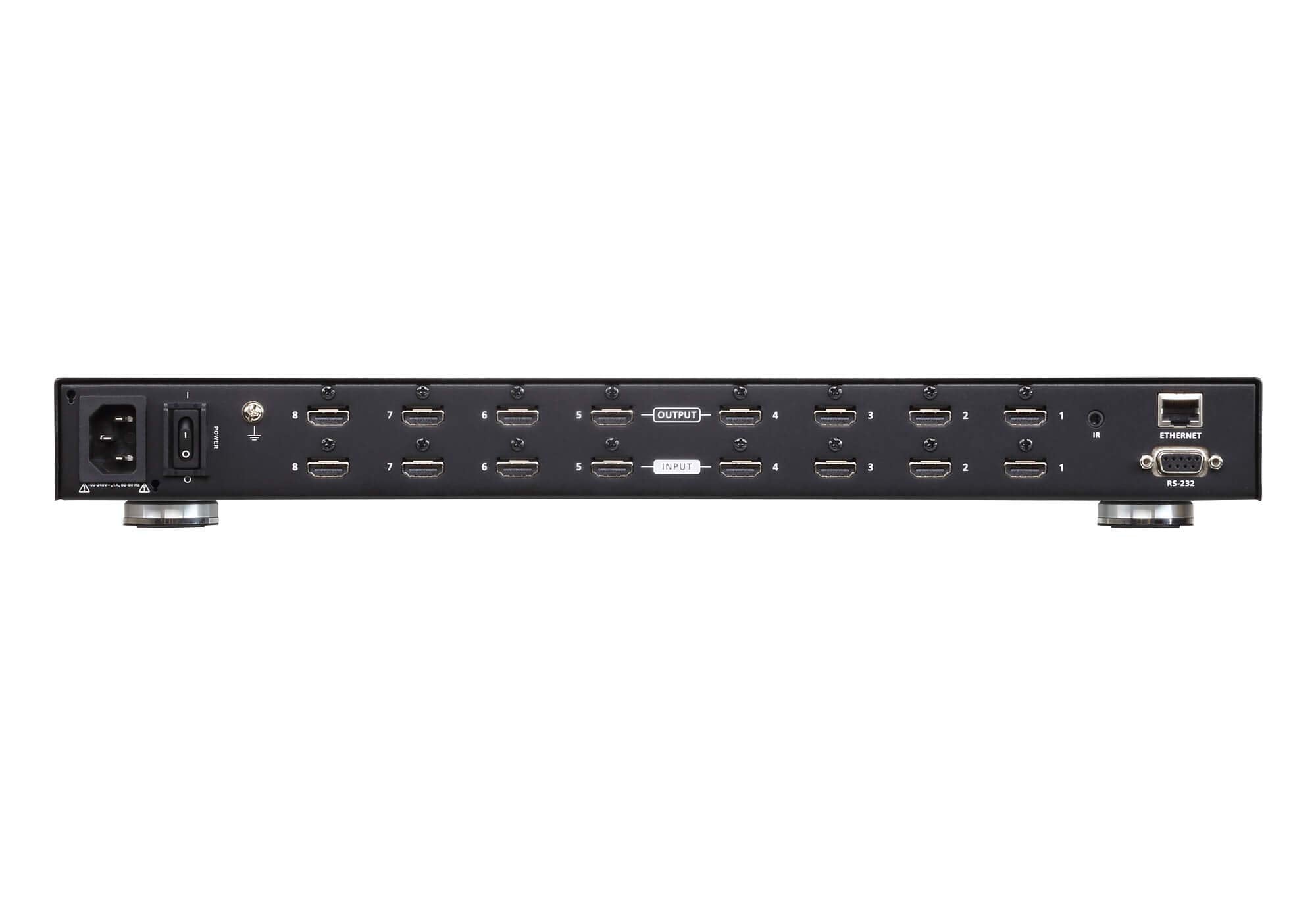 ATEN VM0808HB-AT-G commutateur de matrice Commutateur de matrice AV Écran integré 38,1 W