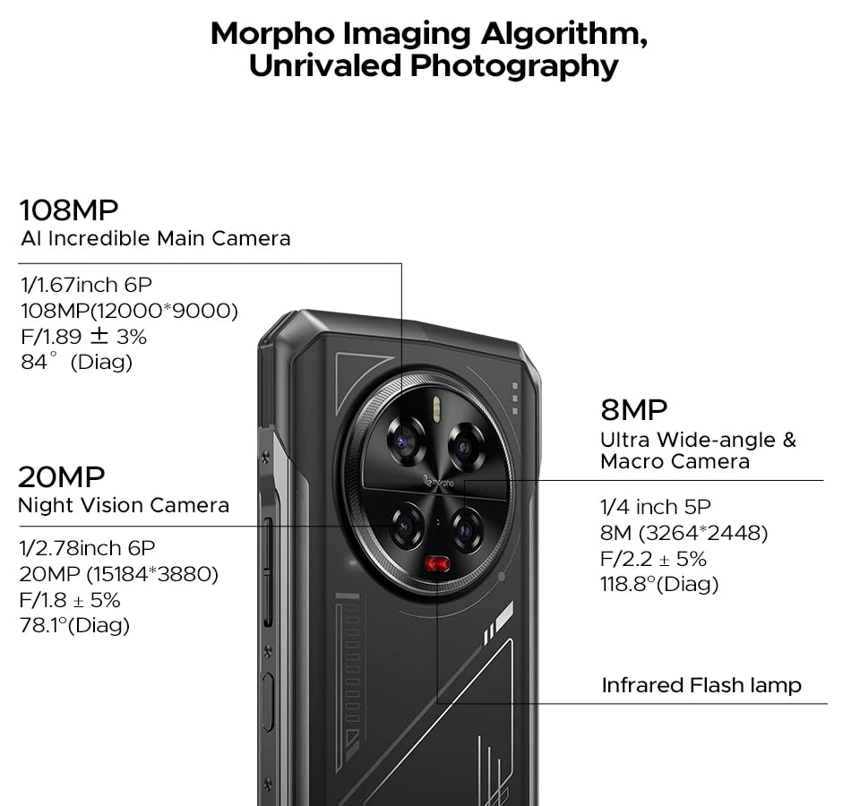 Doogee V40 (5G - NFC - 6.78'' - 512 Go, 12 Go RAM) Argent