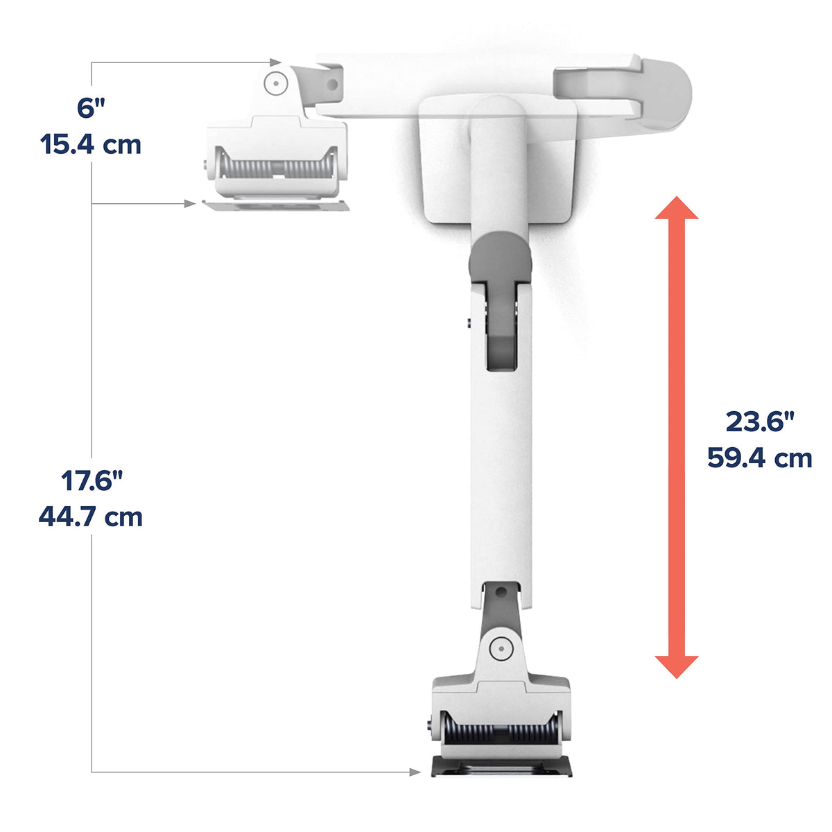 HX Desk Monitor Arm+HD Pivot White