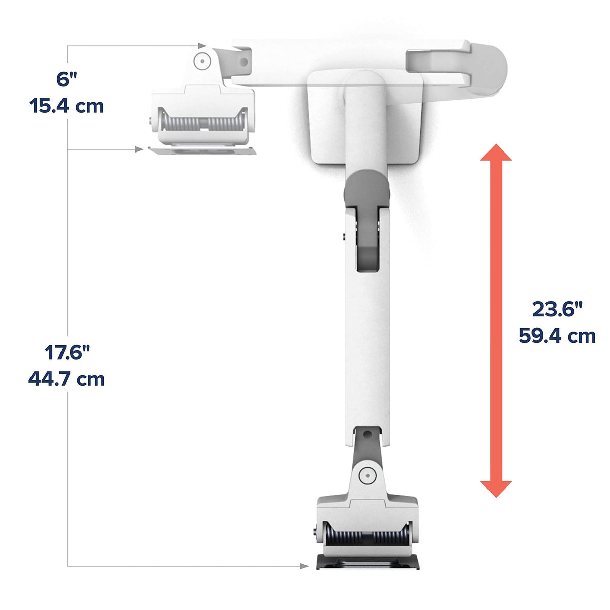 HX Desk Monitor Arm+HD Pivot White
