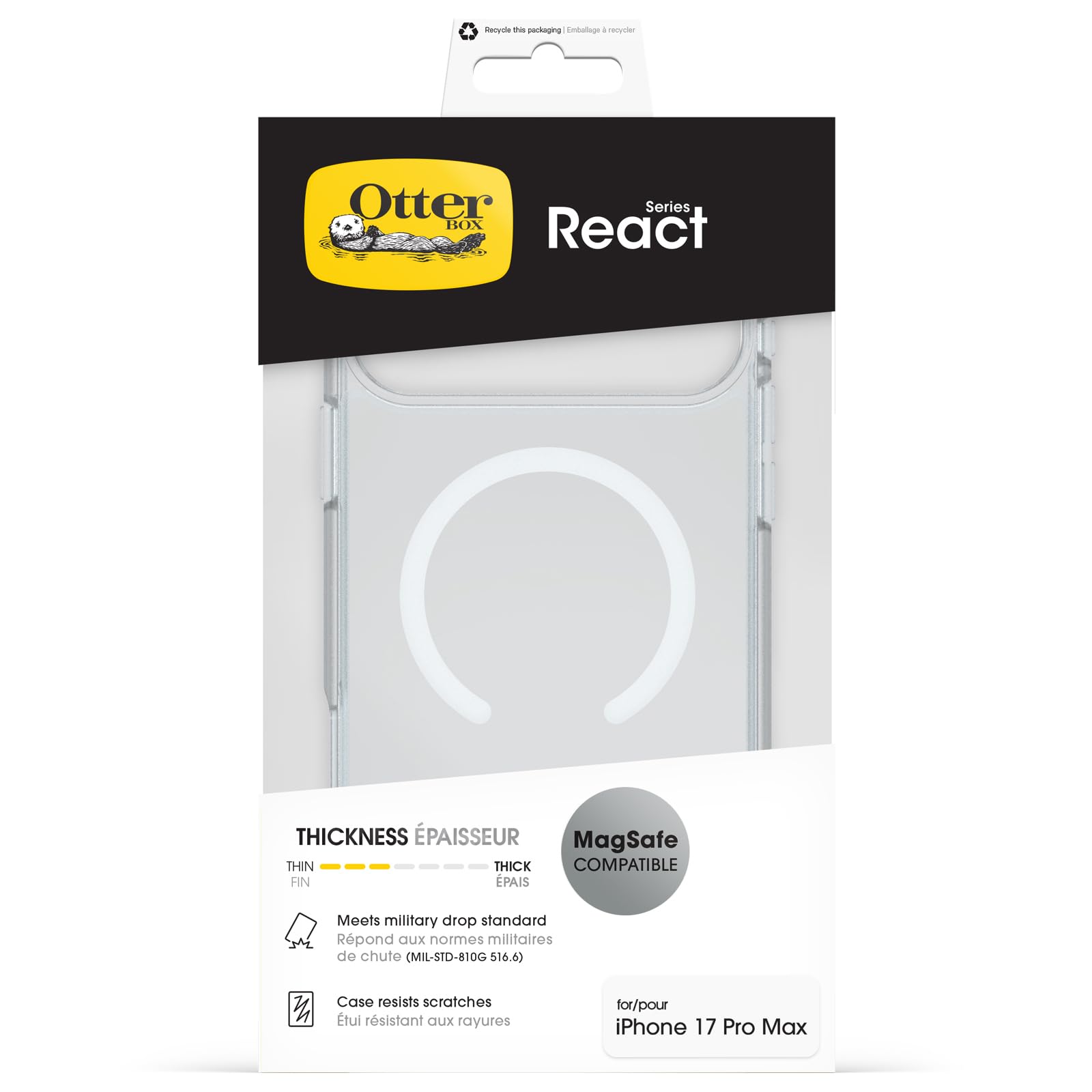 OB React MS iPhone 17 Pro Max - clear
