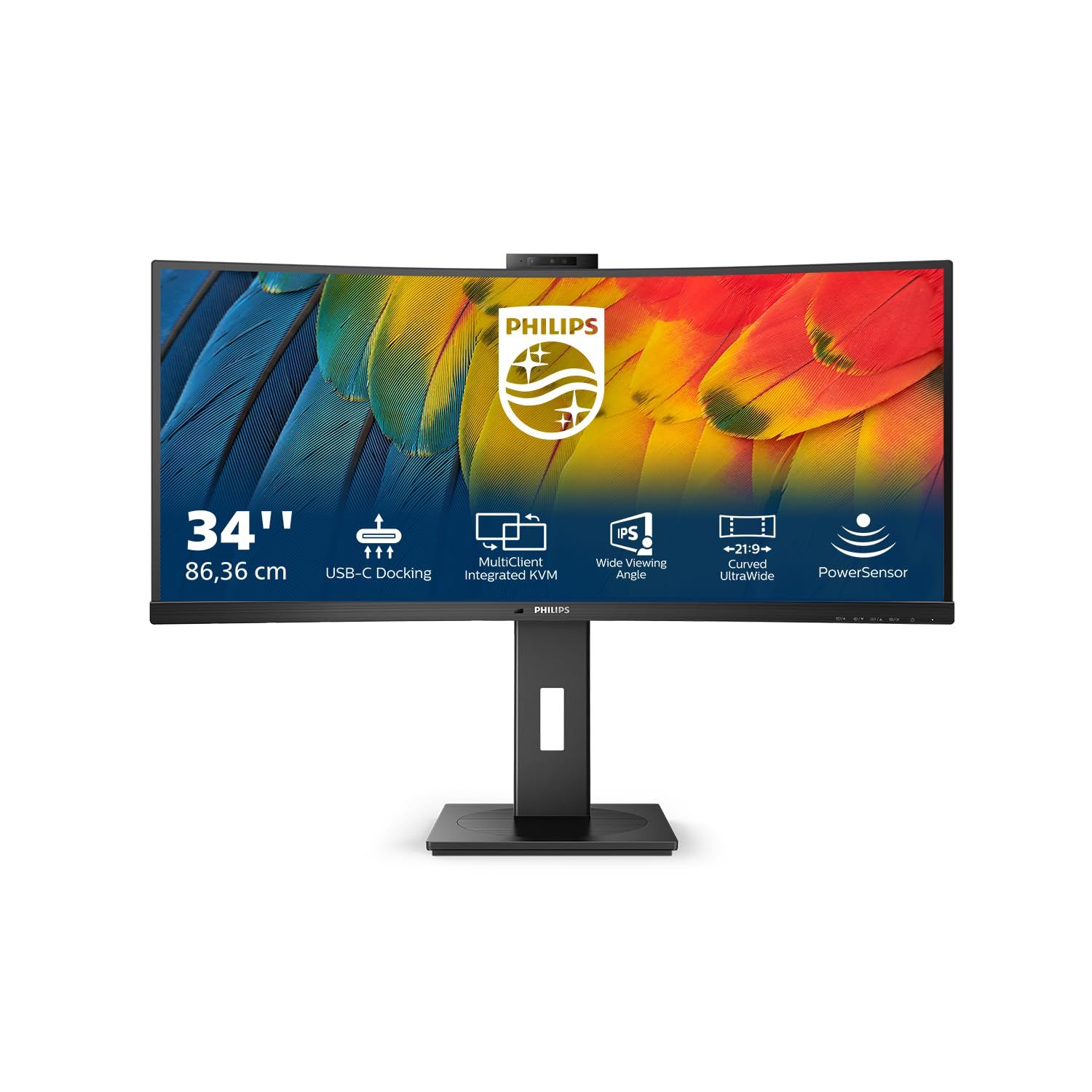 PHILIPS 34B1U5600CH/00 34p LCD Monitor VGA HDMI DP