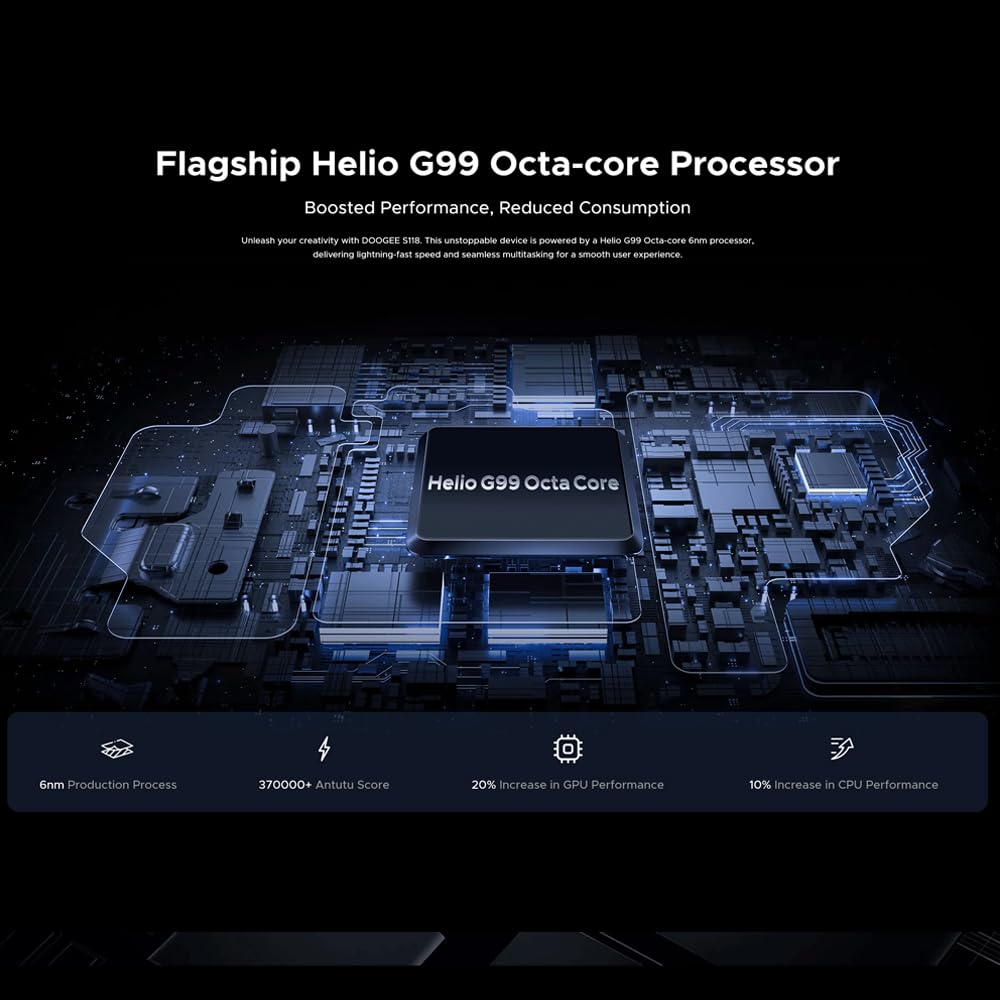 Doogee S118 (Double Sim - 6.58'', 512 Go, 8 Go RAM) Argent