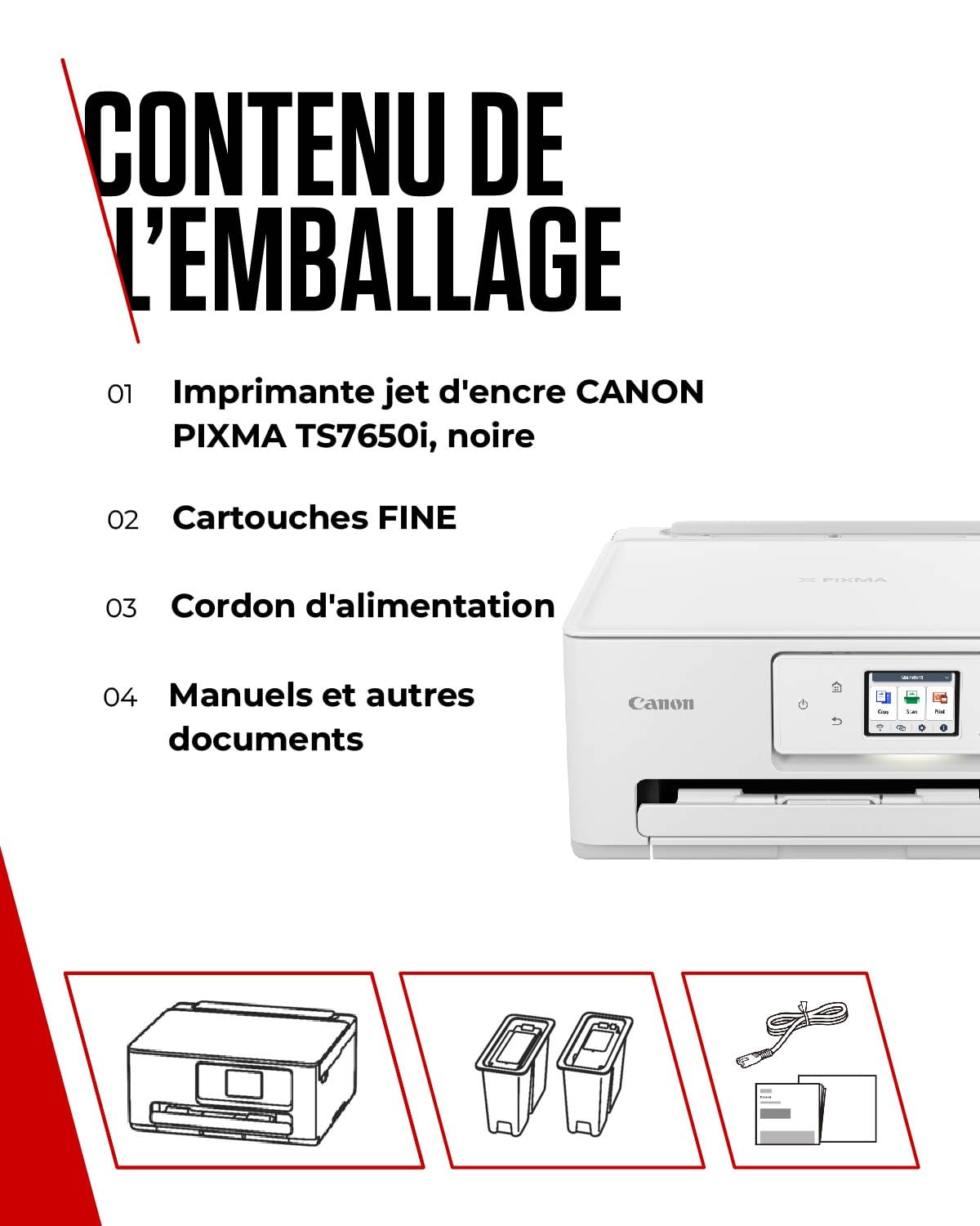 CANON PIXMA TS7650i MFP colour inkjet A4 15ipm Print 200sheets USB Wi-Fi