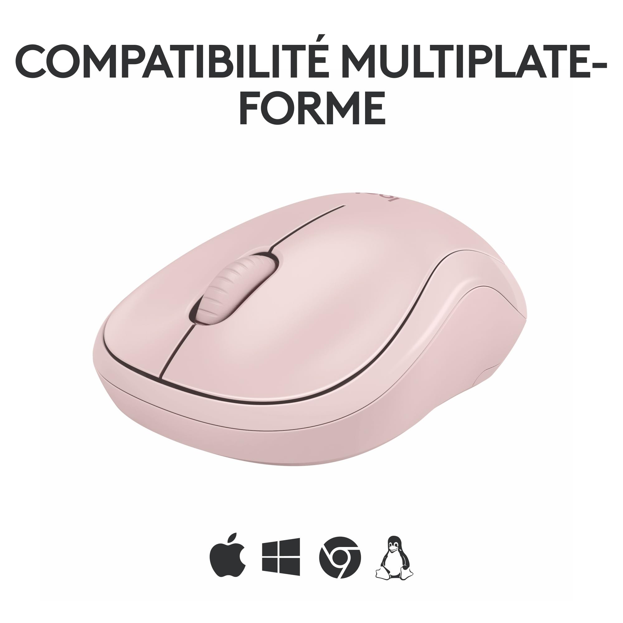 LOGITECH M240 Silent Mouse right and left-handed optical 3 buttons wireless Bluetooth rose