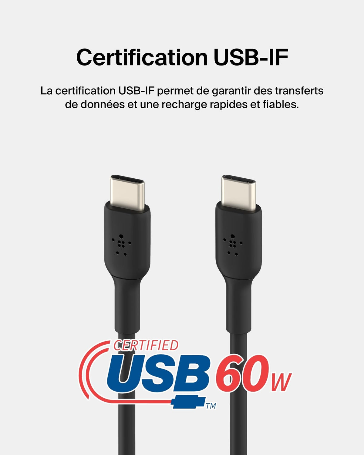 BELKIN BOOST CHARGE USB-C to USB-C 2.0 Cable PVC 1M Black