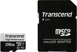 TRANSCEND 256Go microSDavec adaptateur SD UHS-I U3 A2 pour les consoles de jeux portables