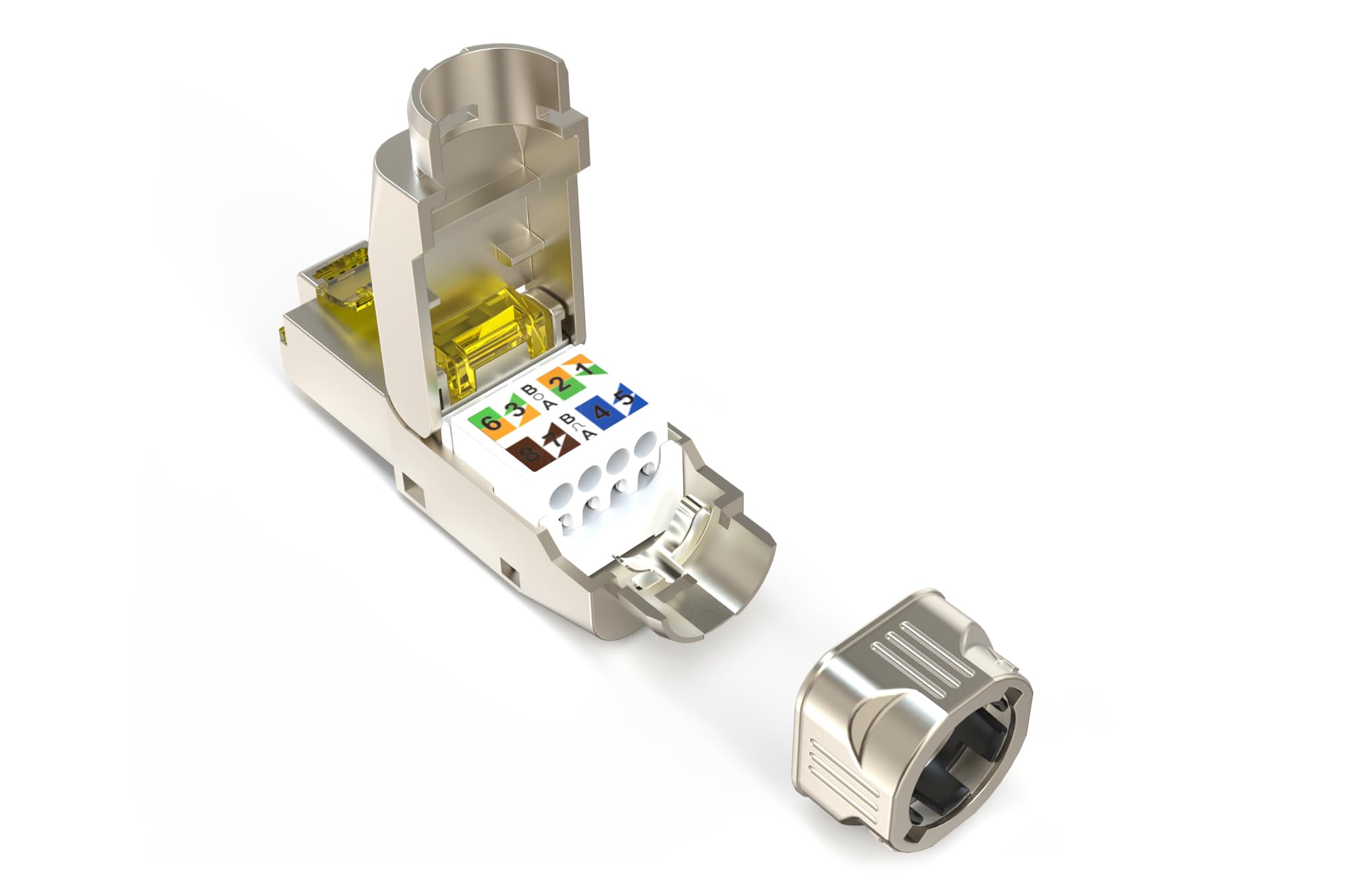 Digitus DN-93638 connecteur de fils RJ-45 Argent, Jaune