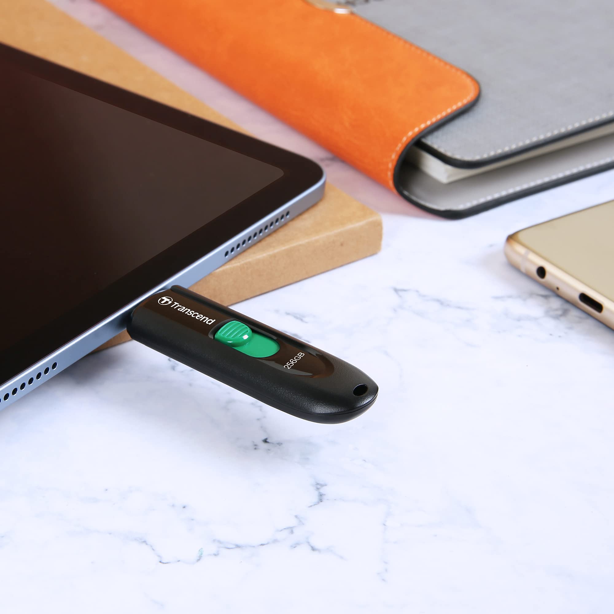 TRANSCEND 64Go USB 3.2 Pen Drive Type-C Capless Black