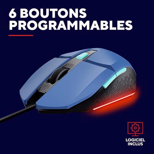 TRUST Souris gaming filaire FELOX rétroéclairée - Bleue