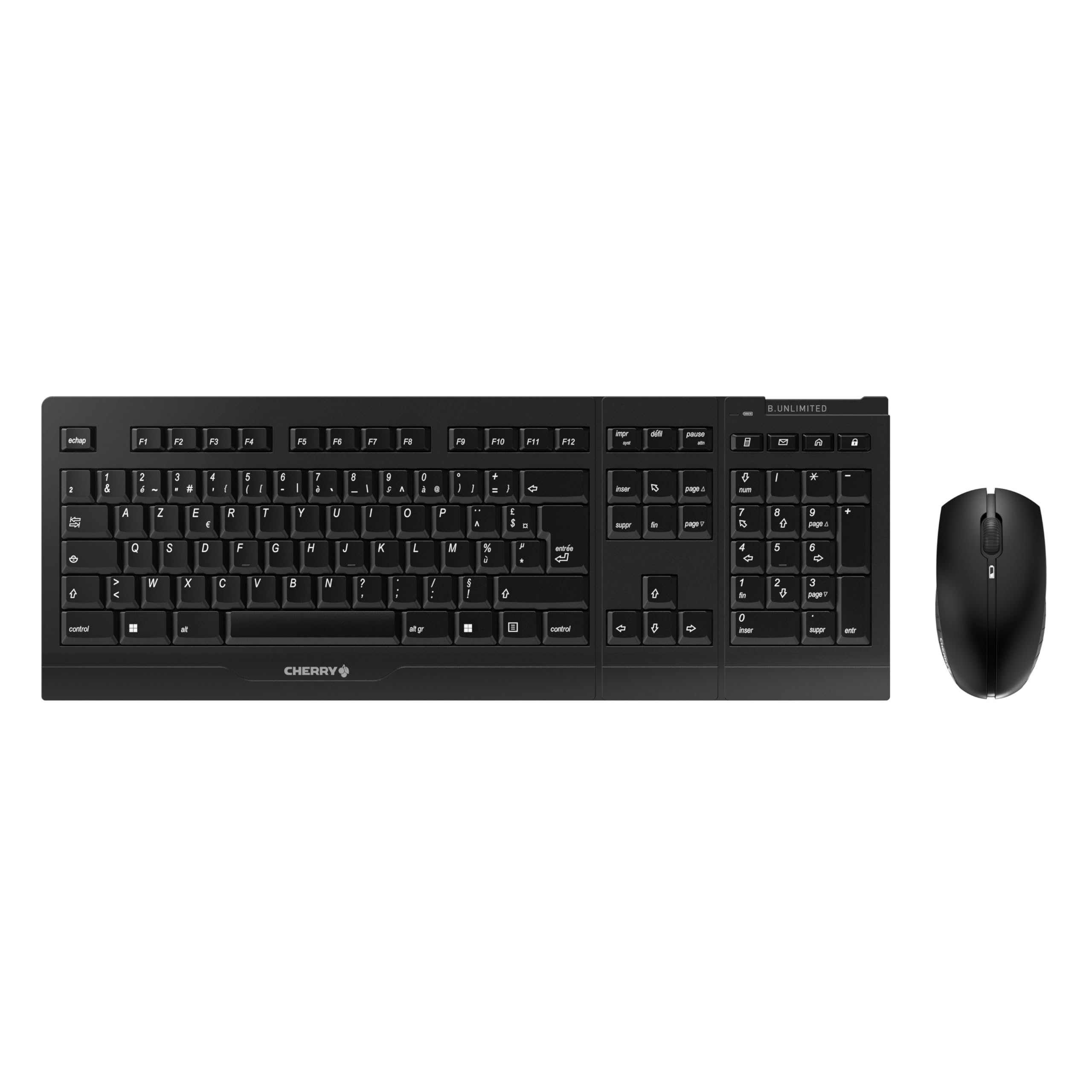 CHERRY Pack clavier & souris B.Unlimited 3.0 Sans fil noir